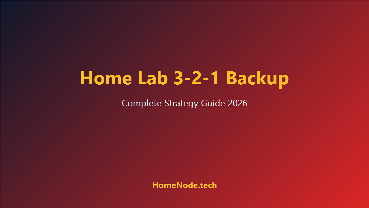 The Home Lab 3-2-1 Backup Strategy 2026: Complete Guide with Gear Picks The Home Lab 3-2-1 Backup Strategy 2026: Complete Guide with Gear Picks
